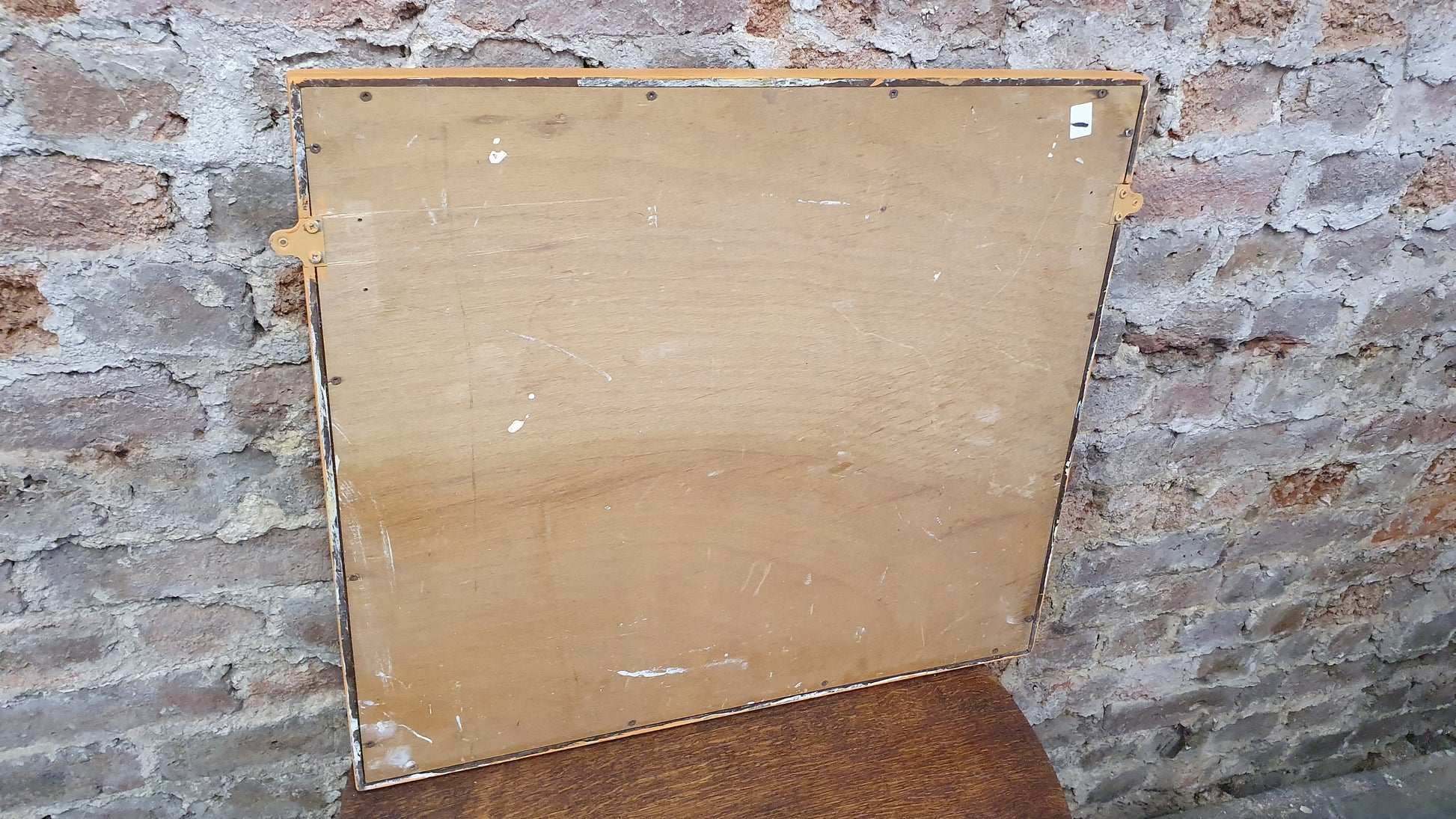 Funky 1960’s Shaped Retro Mirror in Annie Sloan Barcelona Orange Stag