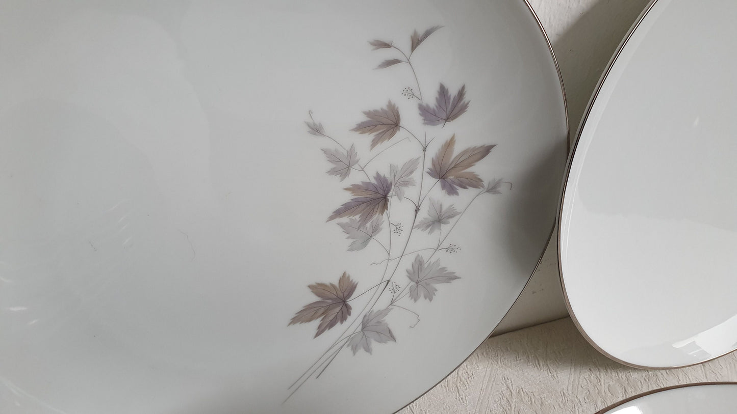 23 Quality Noritake Harwood Autumn Leaves Browns Lilac Hues Dinner Salad Plates