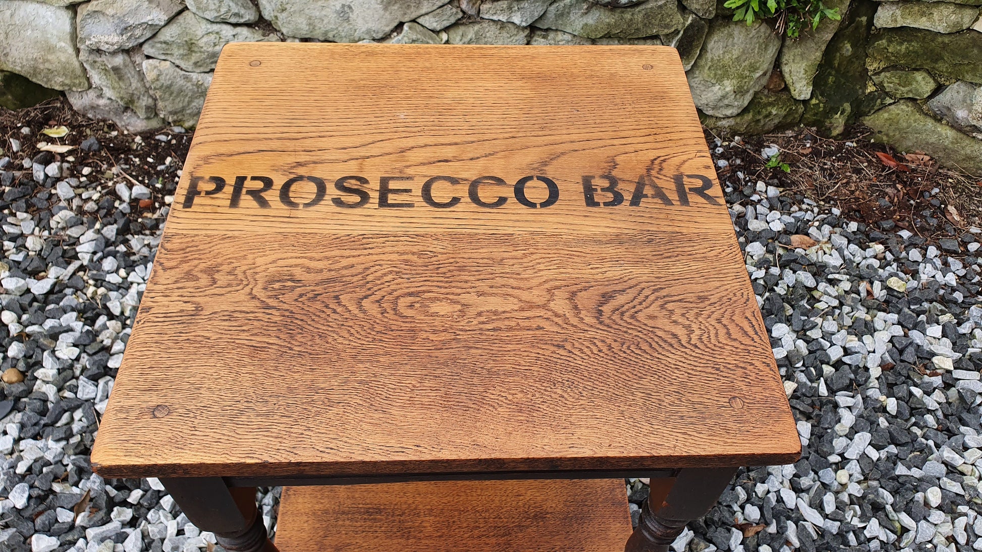 Vintage 1920’s Occasional Side Table Prosecco Bar Stripped Surfaces