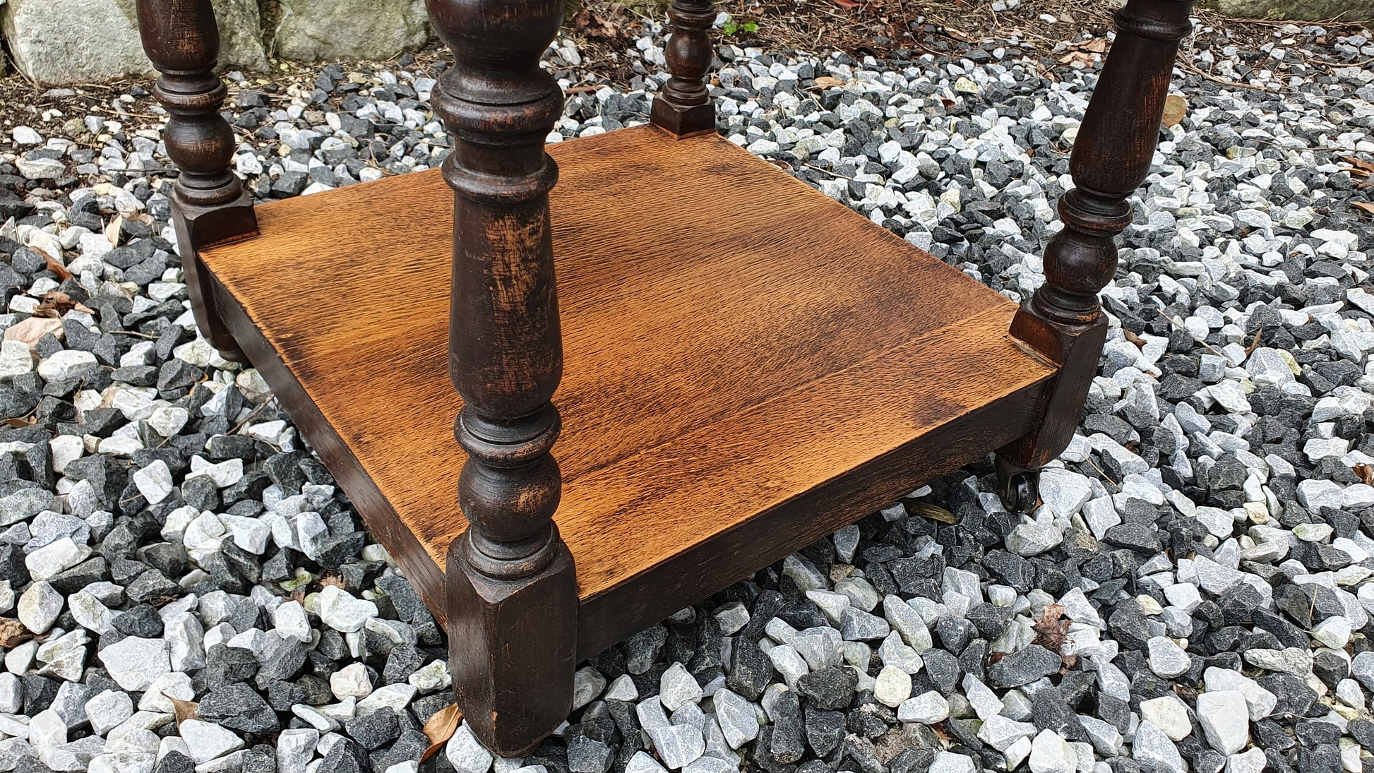 Vintage 1920’s Occasional Side Table Prosecco Bar Stripped Surfaces