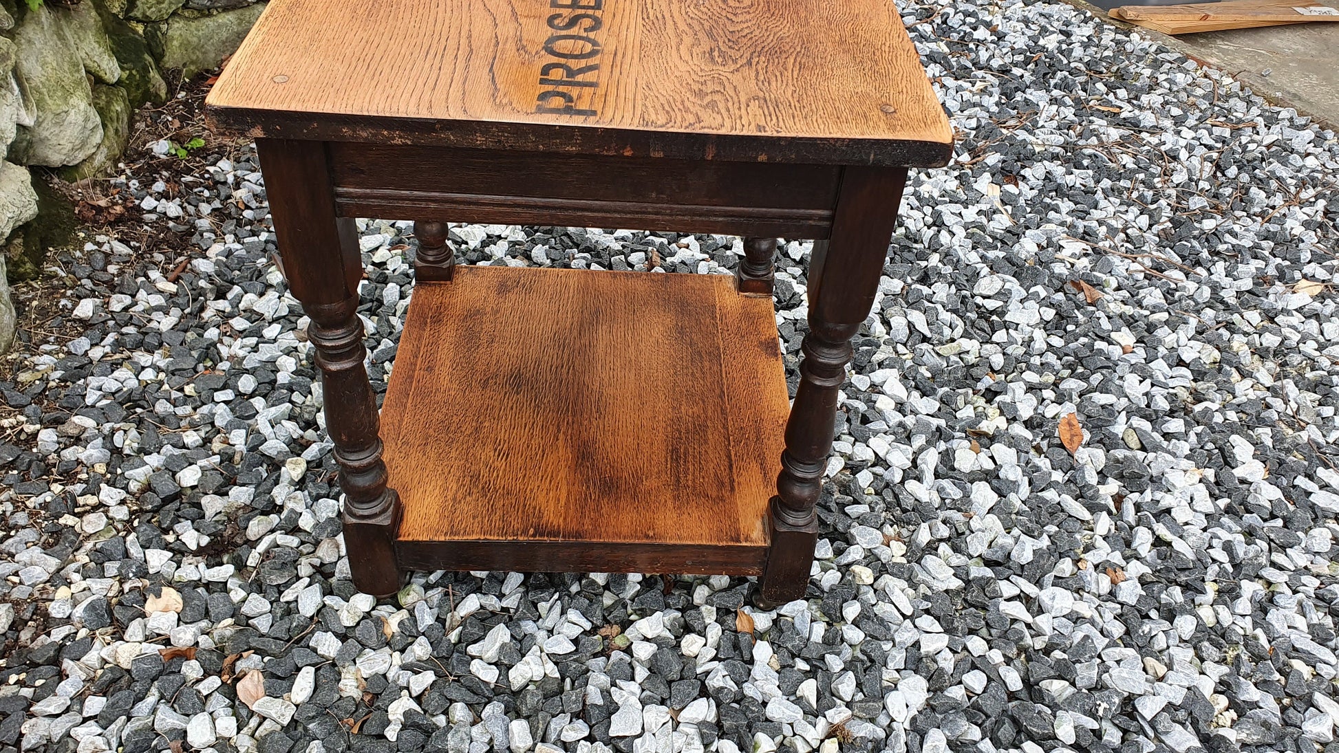 Vintage 1920’s Occasional Side Table Prosecco Bar Stripped Surfaces