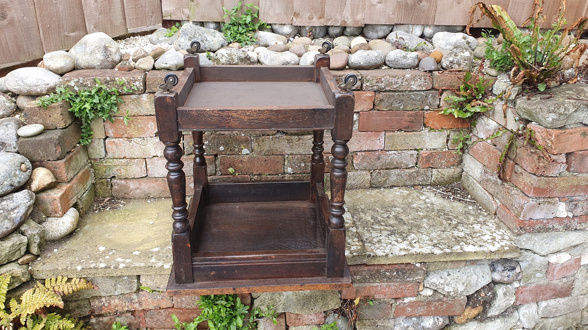 Vintage 1920’s Occasional Side Table Prosecco Bar Stripped Surfaces
