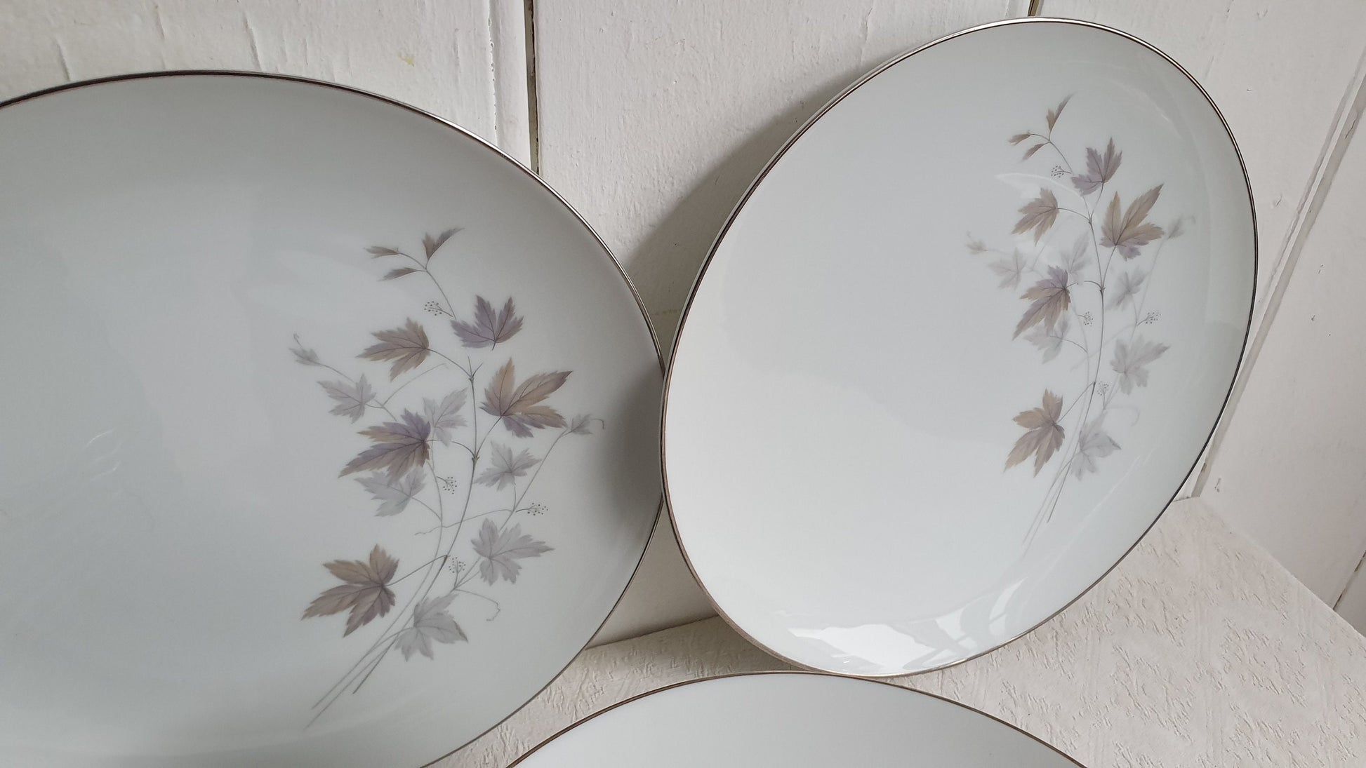 23 Quality Noritake Harwood Autumn Leaves Browns Lilac Hues Dinner Salad Plates