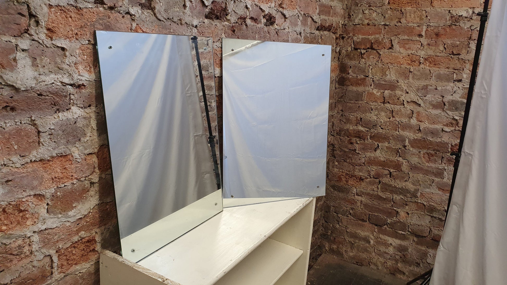 Retro Vintage 1960’s Pair of Rectangle Rectangular Mirrors