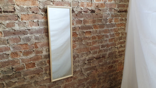 Original Vintage Kitsch Retro Long Cream and Gold 1970’s Mirror