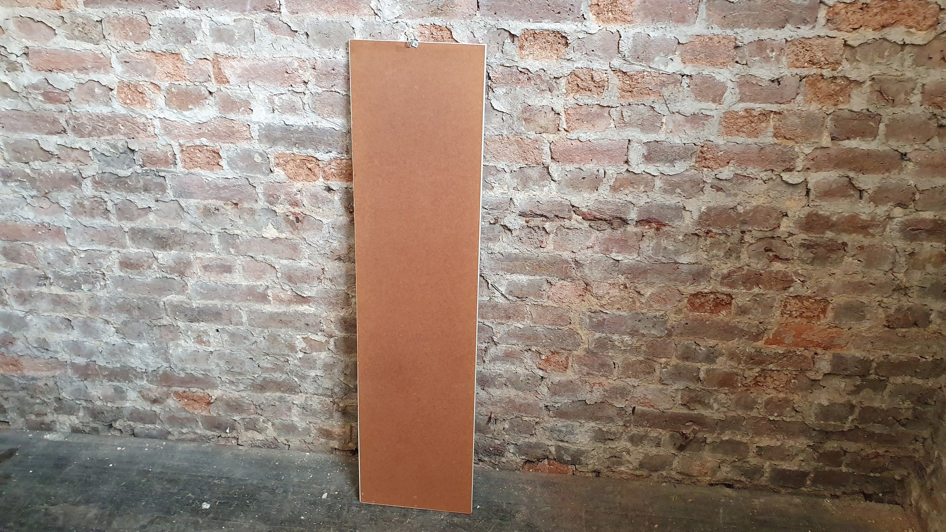Classic Long Painted White and Gold Long White Mirror 123 x 31 cm