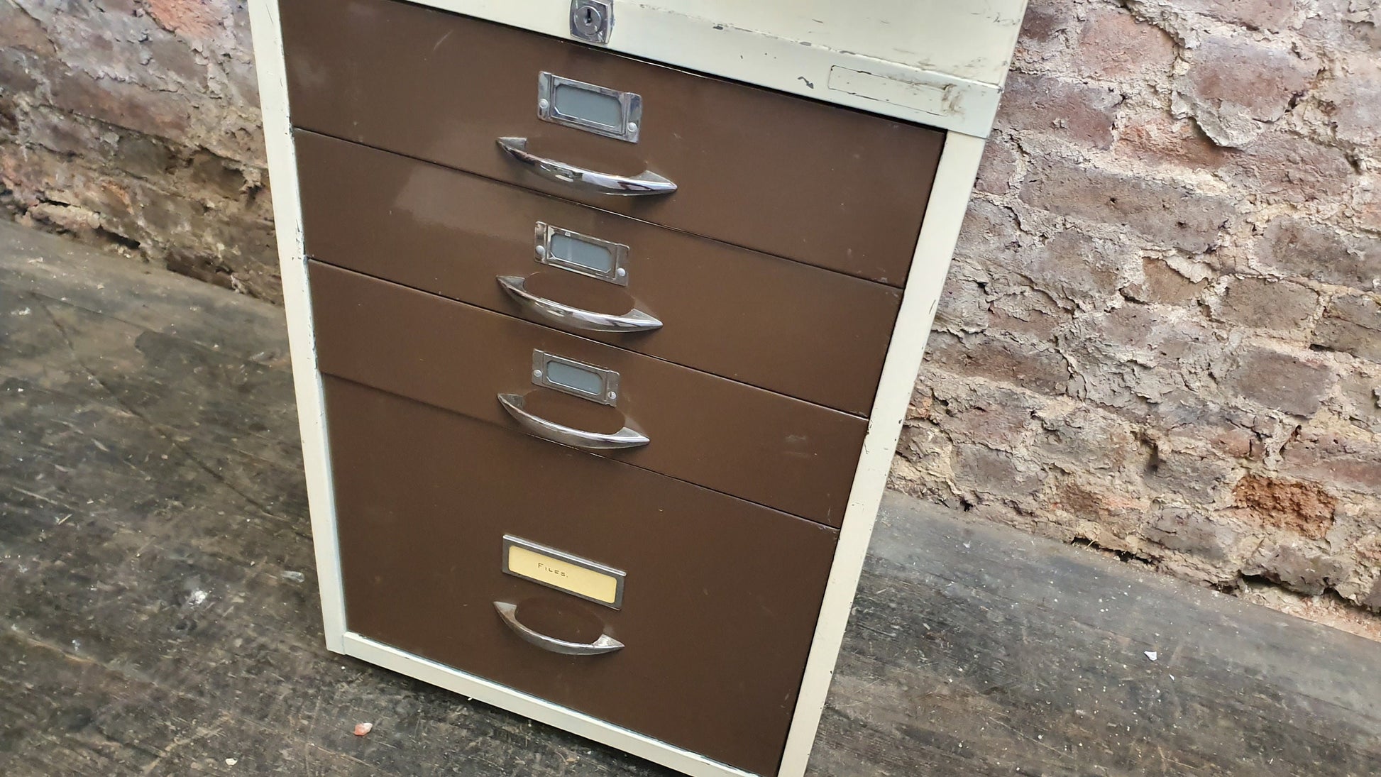 Vintage 70’s Retro Work Drawers and File Drawer Chrome Metal Artisan Artist Work Hub Storage Office.