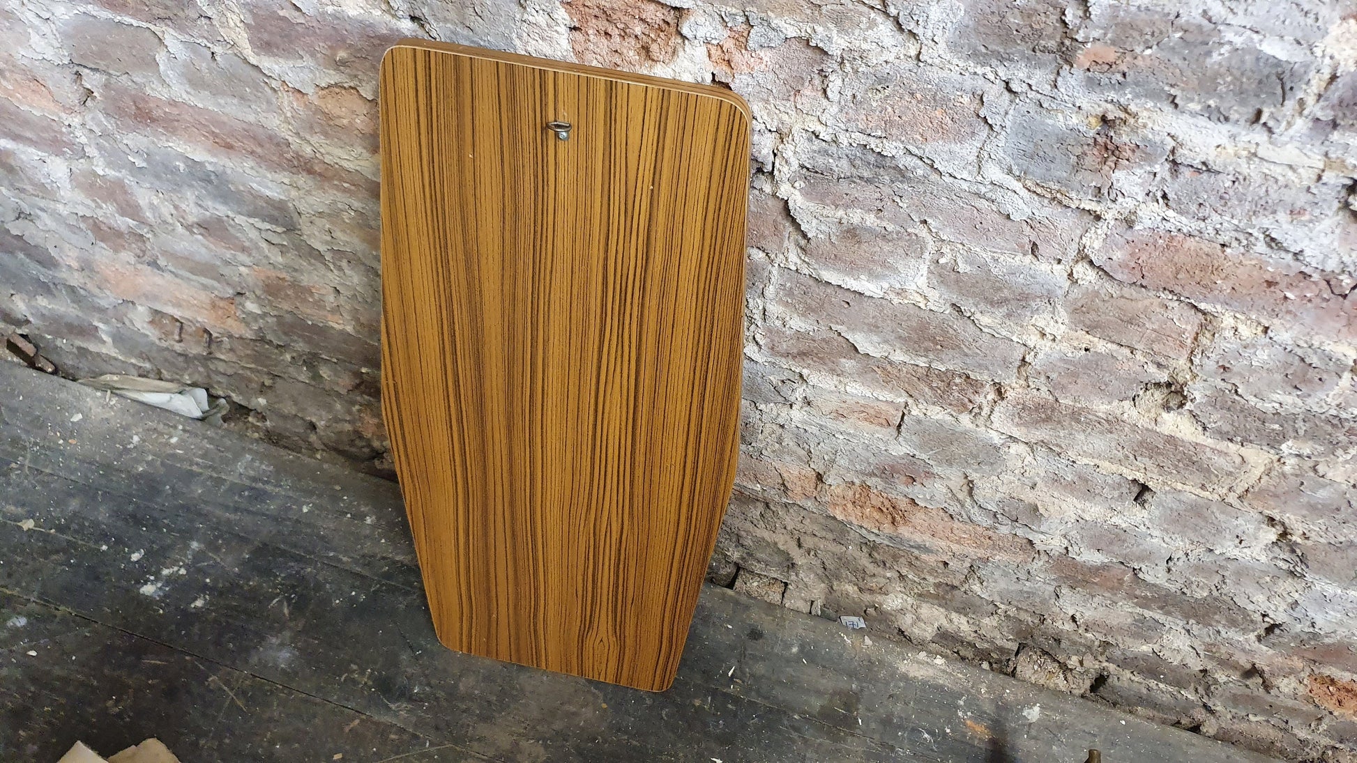Large Shaped 60’s Wood Effect Retro Mirror