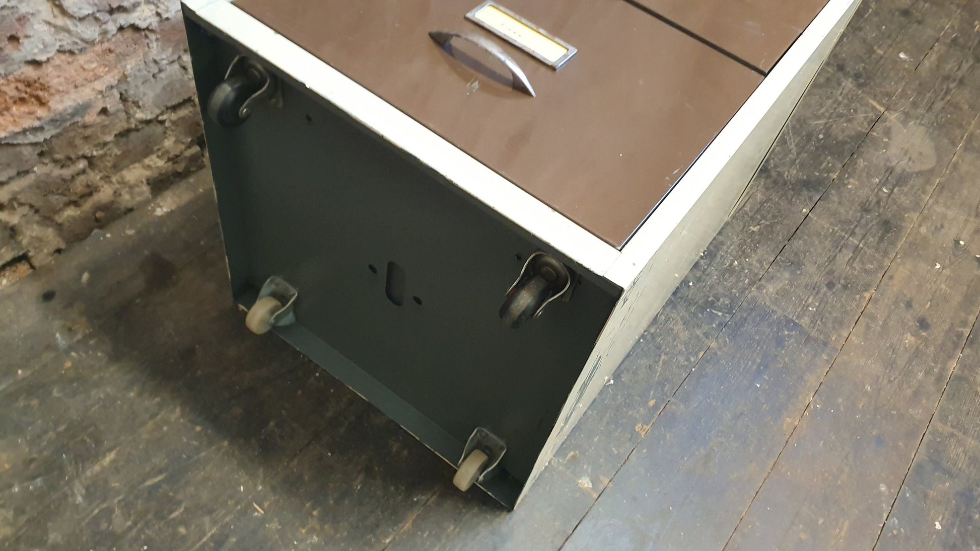 Vintage 70’s Retro Work Drawers and File Drawer Chrome Metal Artisan Artist Work Hub Storage Office.