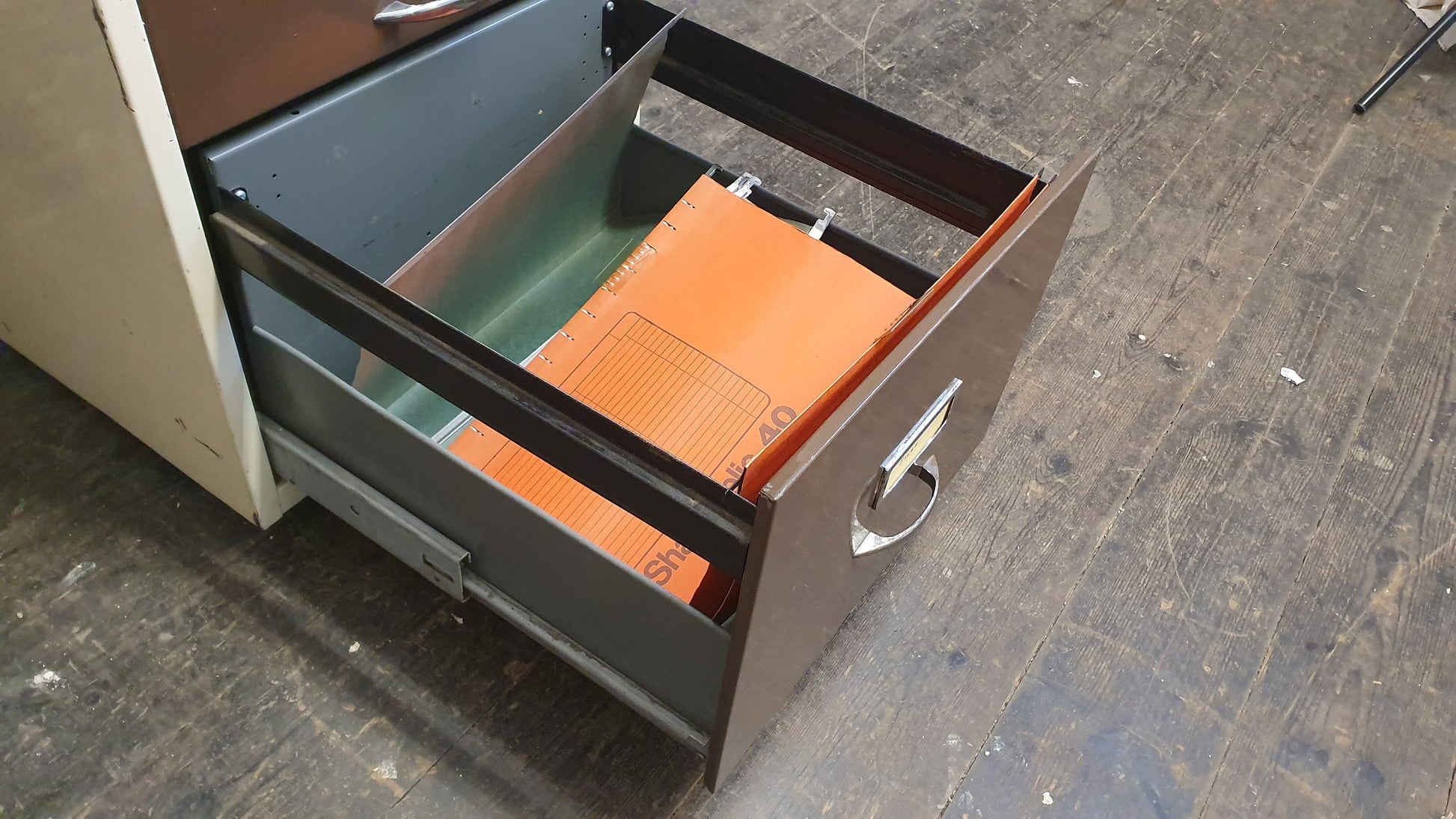 Vintage 70’s Retro Work Drawers and File Drawer Chrome Metal Artisan Artist Work Hub Storage Office.