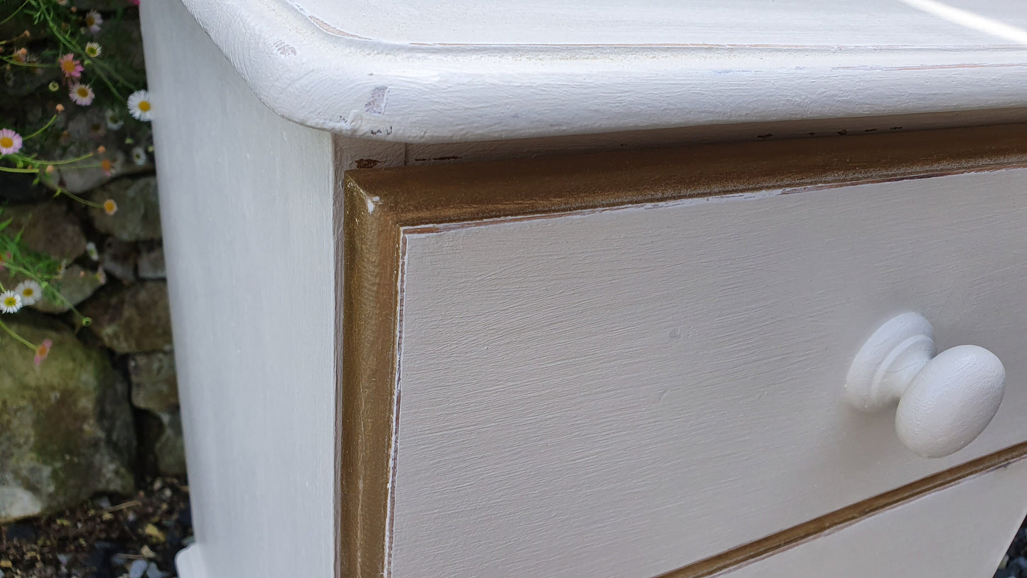 Top Quality Hand Painted in Farrow and Ball Bedside Table chest of Drawers Sustainable Scandinavian Pine