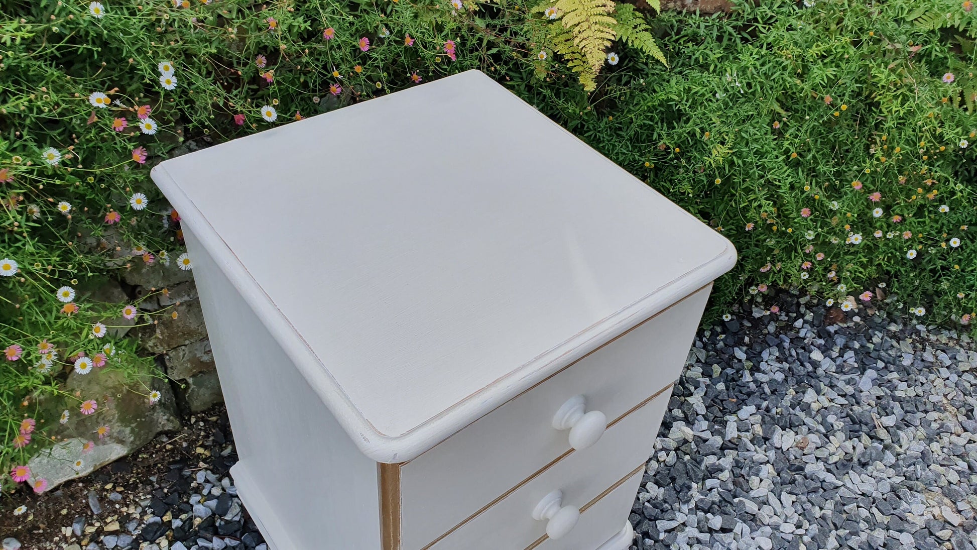 Top Quality Hand Painted in Farrow and Ball Bedside Table chest of Drawers Sustainable Scandinavian Pine