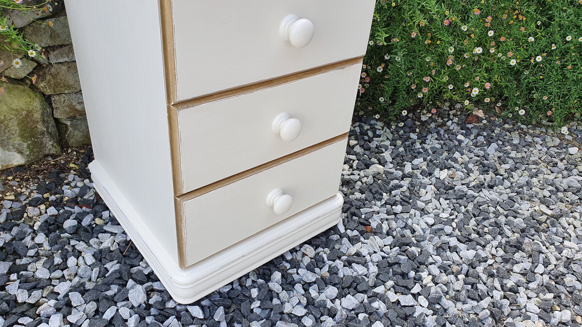 Top Quality Hand Painted in Farrow and Ball Bedside Table chest of Drawers Sustainable Scandinavian Pine