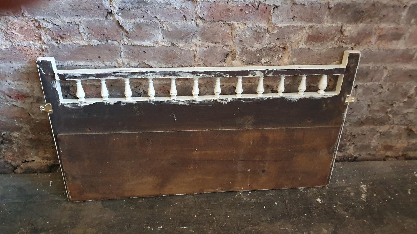 Genuine Vintage Victorian Wall Mirror Hand Painted Farrow and Ball Cream Gold Highlights