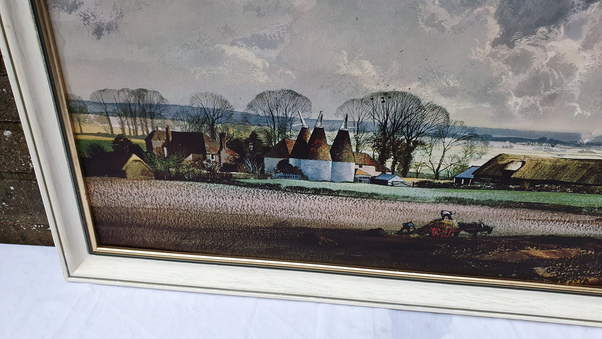 Huge Rowland Hilder Print Kent Oasts 99 x 53 cm
