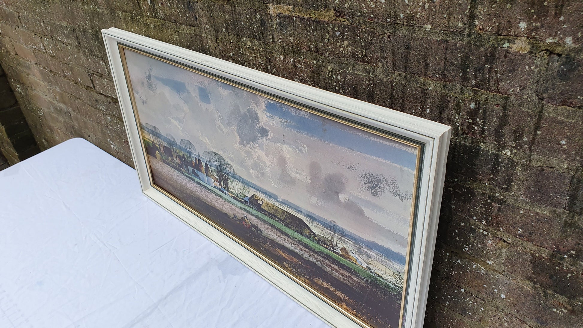 Huge Rowland Hilder Print Kent Oasts 99 x 53 cm