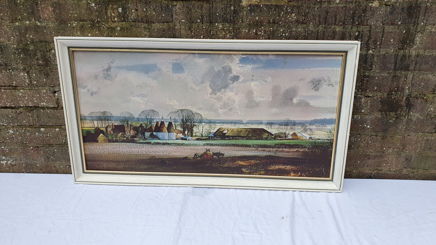 Huge Rowland Hilder Print Kent Oasts 99 x 53 cm