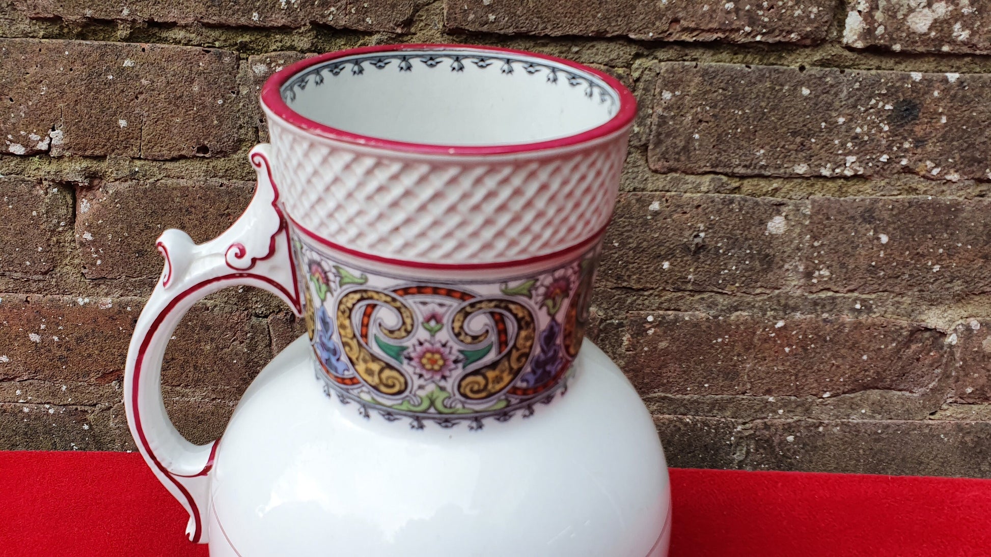 Large Vintage Victorian Ewer Jug Vase LA E Mayers AGRA