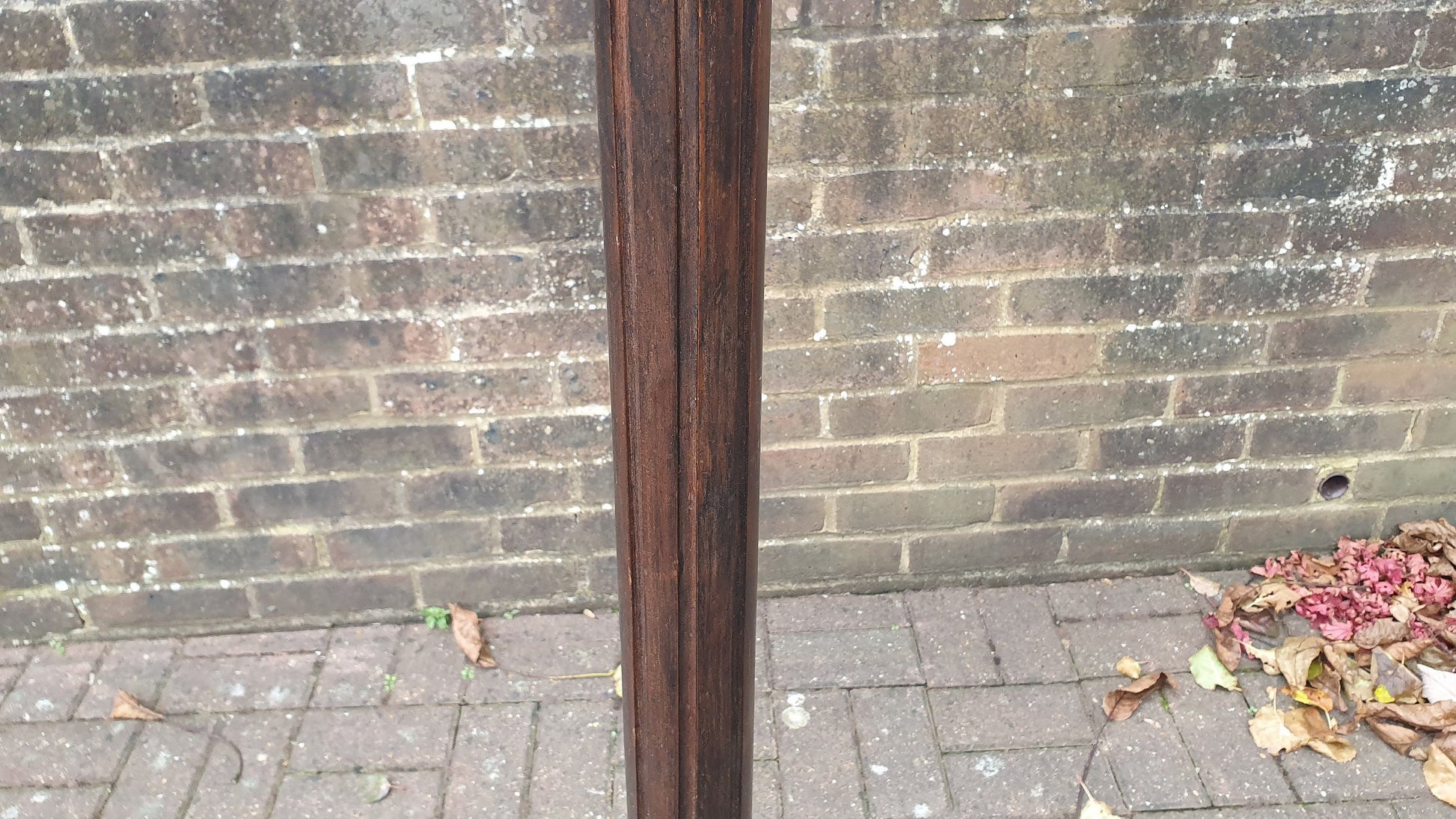 Vintage Wooden Fluted Standard Lamp Working 10 ft Lead