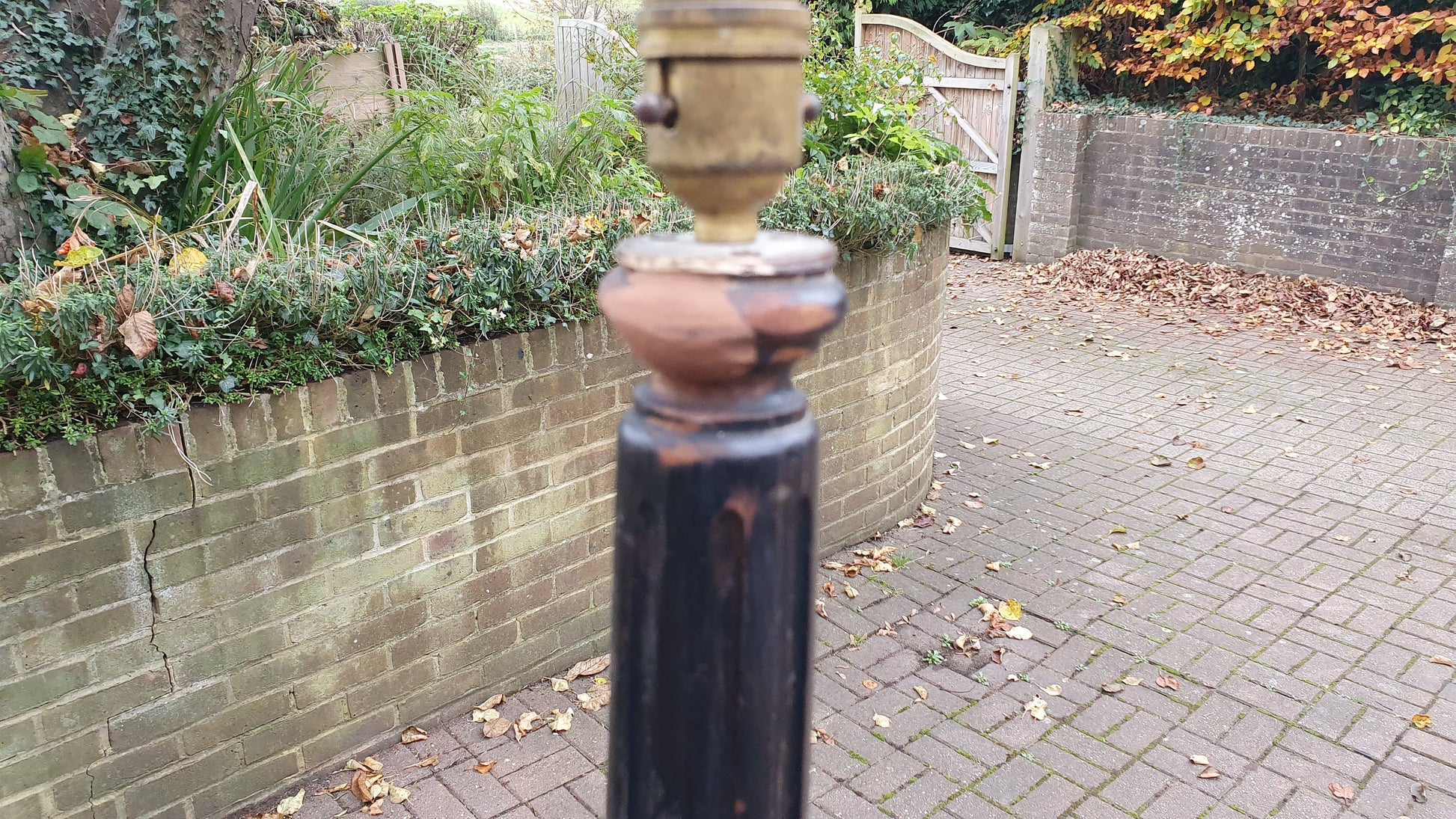 Vintage Wooden Fluted Standard Lamp Working 10 ft Lead