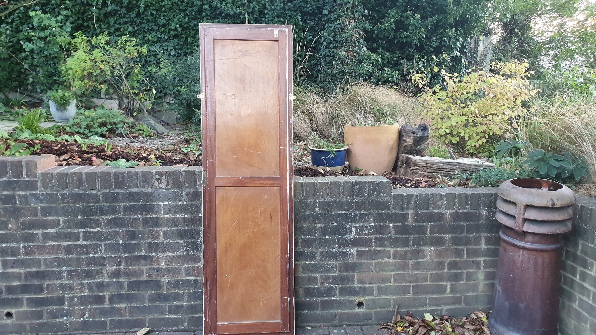 Massive Full Length Mirror Huge Bespoke Converted Edwardian Wardrobe Door Farrow and Ball Gold Highlights
