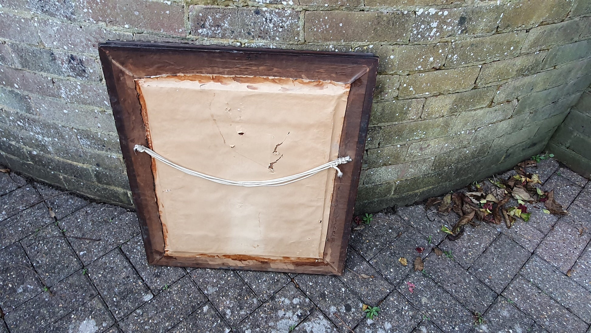 Distressed Edwardian Decorative Wall Mirror Maroon and Gold Shabby Chic