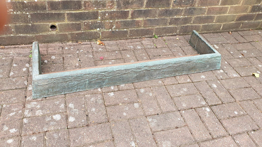 Large Vintage Copper Fireplace Fender Fire Curb Oxidised