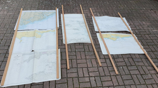 Six Nautical Charts Vintage Naval Sea Maps Navy English Channel South Coast England Sussex Kent Dorset etc.