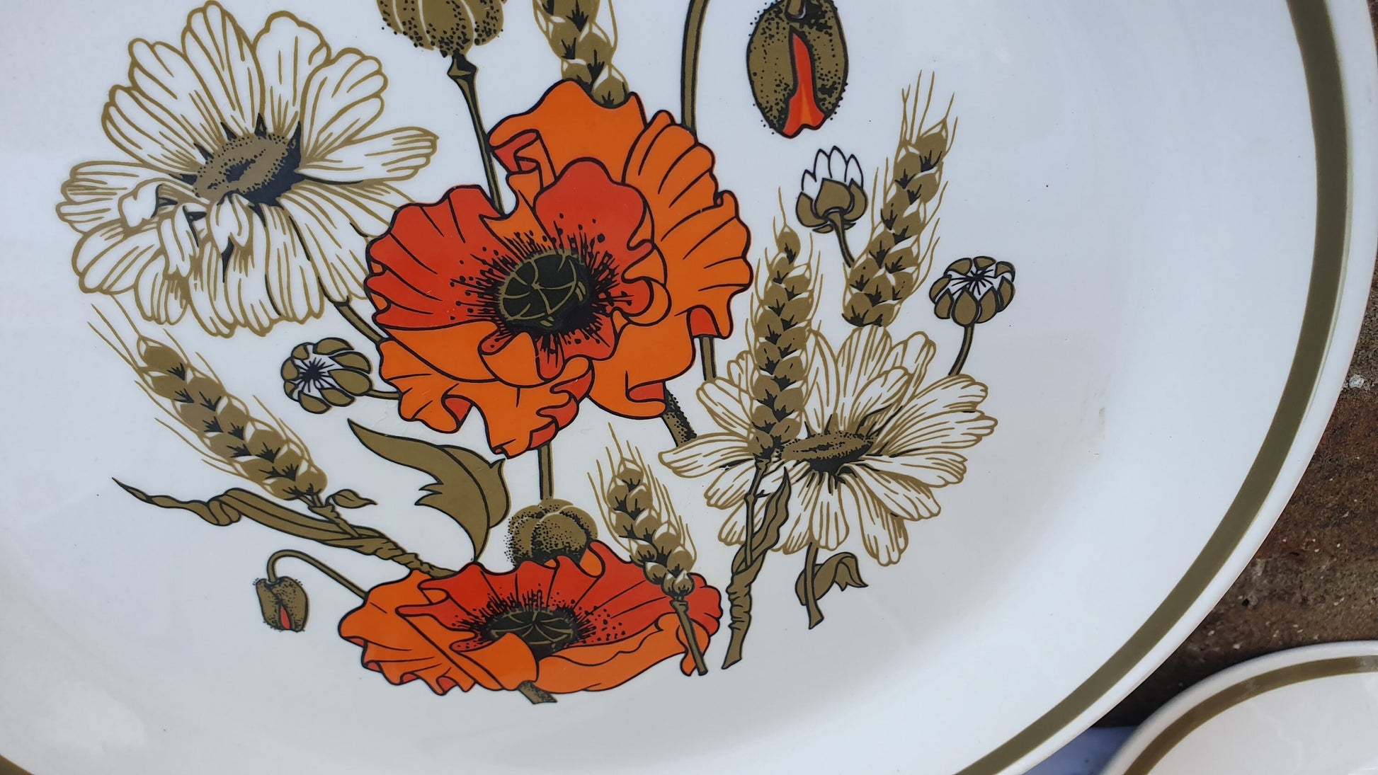 Various Vintage Retro Johnson Brothers Poppies Dinnerware Plates Excellent Condition
