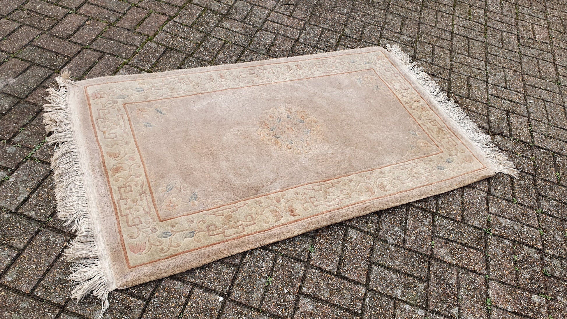 Vintage 1980’s Wool Pile Thick Kayam Rug.