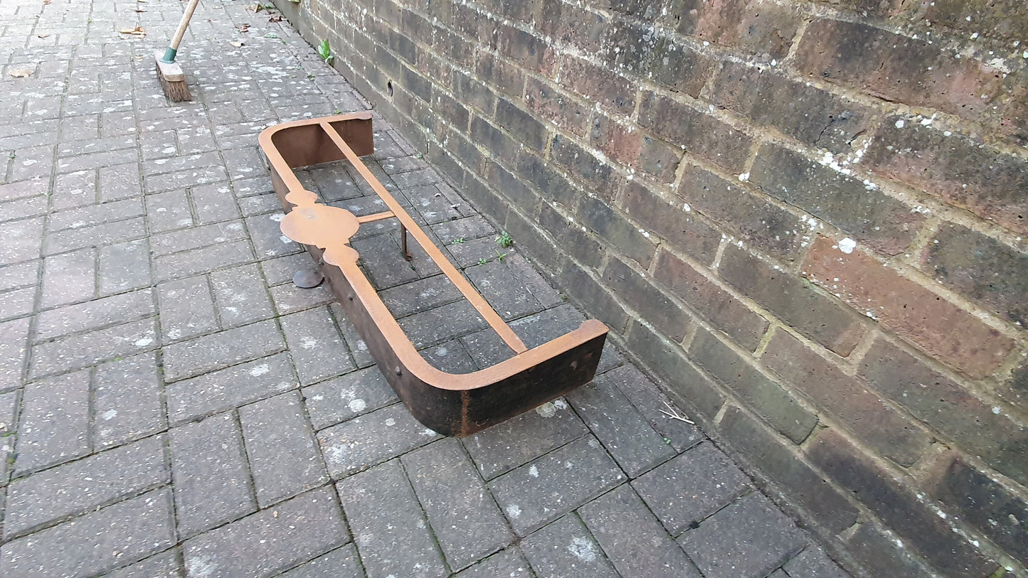 Late Victorian Vintage Metal Fender Fire Curb Fireplace Trivet