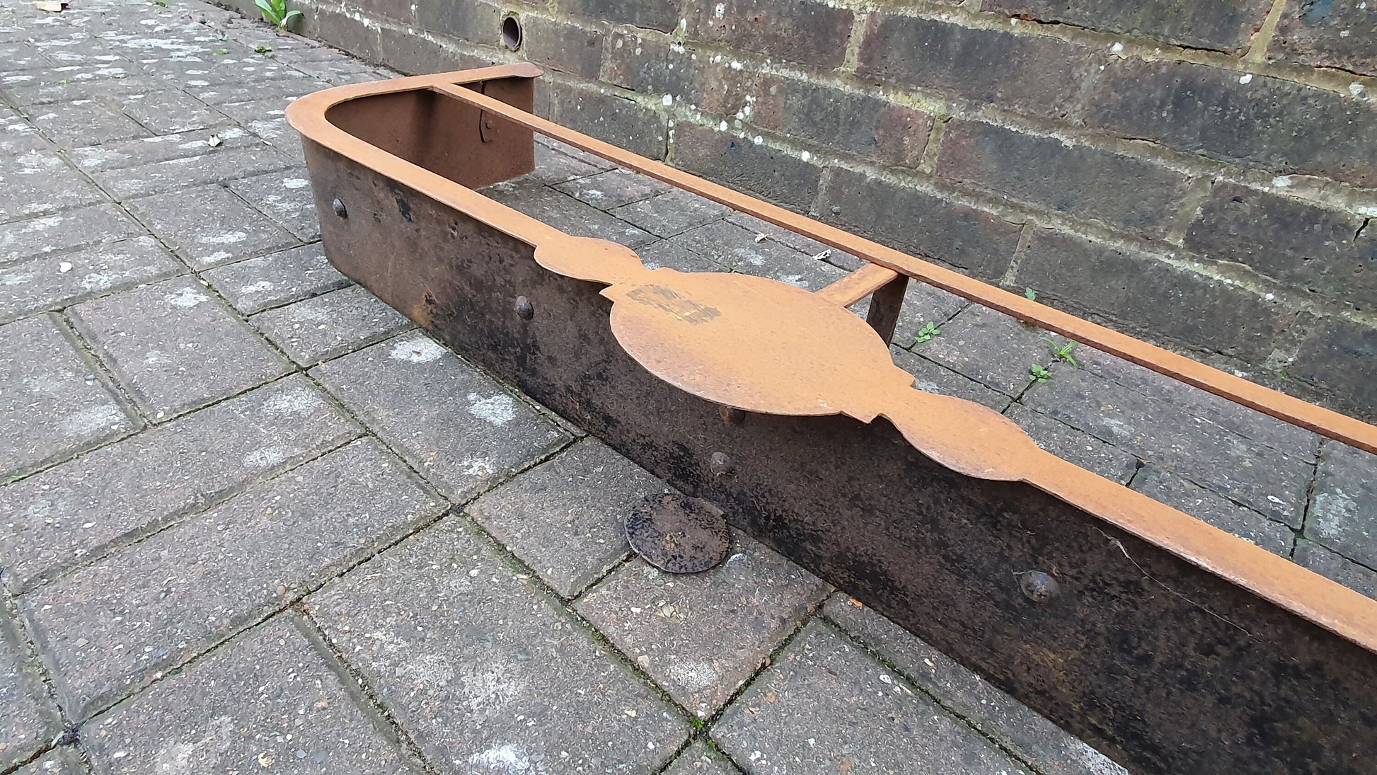 Late Victorian Vintage Metal Fender Fire Curb Fireplace Trivet