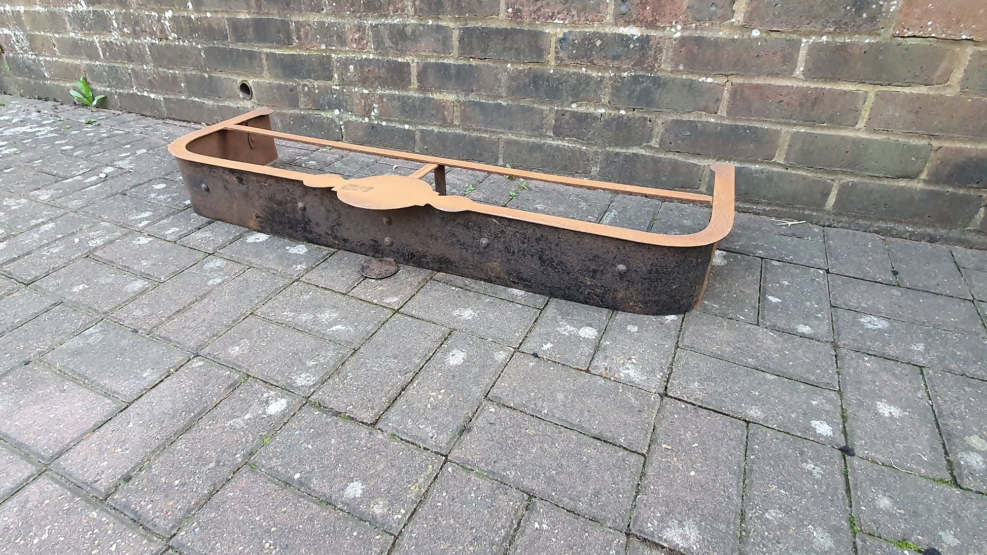 Late Victorian Vintage Metal Fender Fire Curb Fireplace Trivet