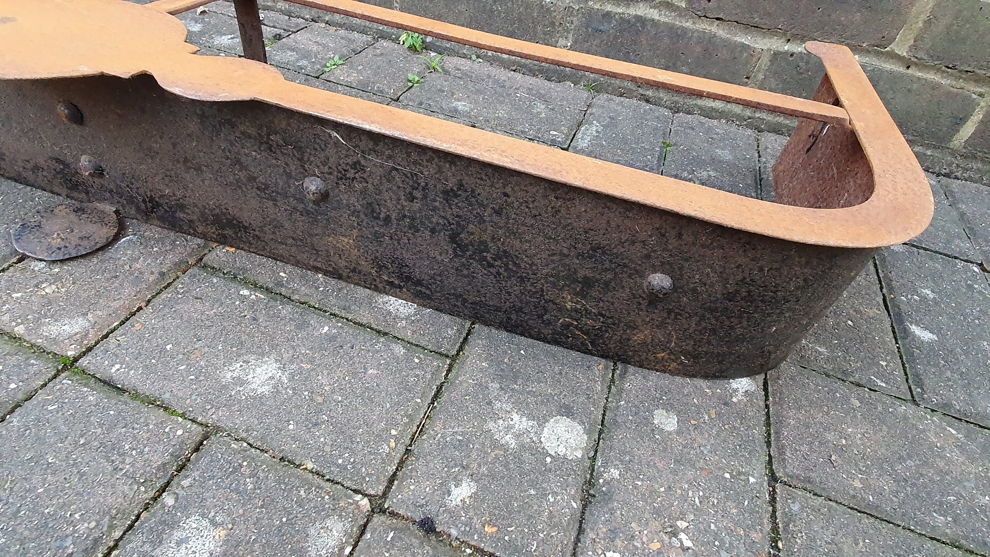 Late Victorian Vintage Metal Fender Fire Curb Fireplace Trivet