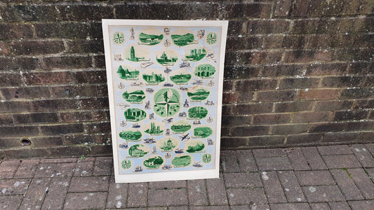 Large Festival of Britain 1951 Vintage Poster UK British History Print 81.5 x 54.5 cm