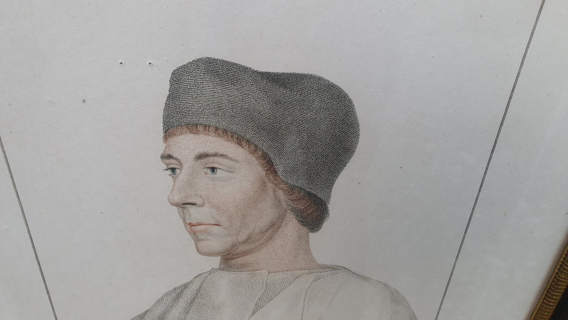 John Colet Dean of St Paul's Cathedral Antique Portrait Coloured Engraving Georgian Print Framed
