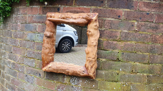 Unique Bespoke Wooden Branch Chunky Wall Mirror Reclaimed Wood.