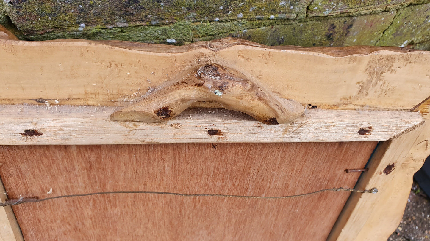 Unique Bespoke Wooden Branch Chunky Wall Mirror Reclaimed Wood.