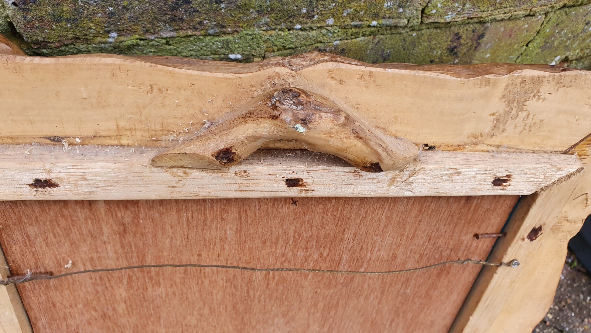 Unique Bespoke Wooden Branch Chunky Wall Mirror Reclaimed Wood.