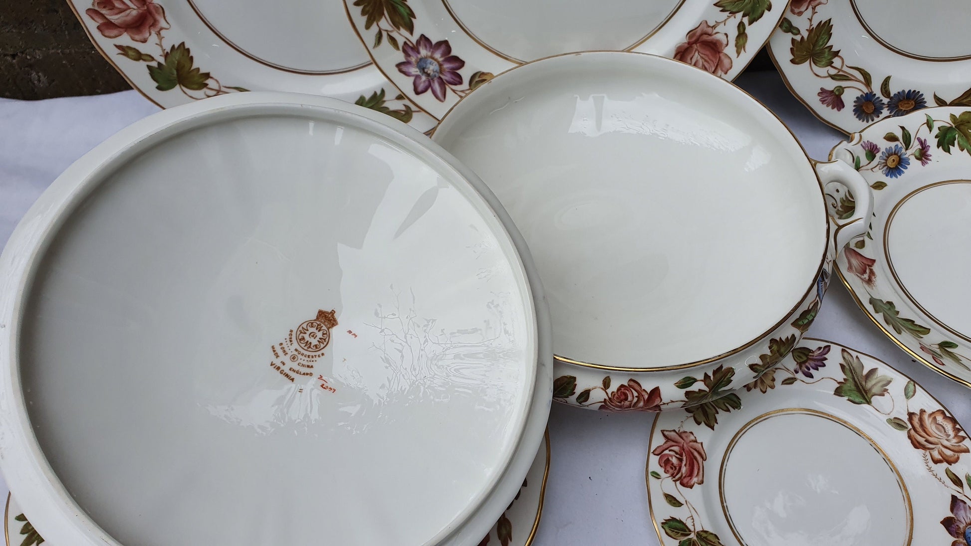 Vintage Part Dinner Service Royal Worcester Virginia