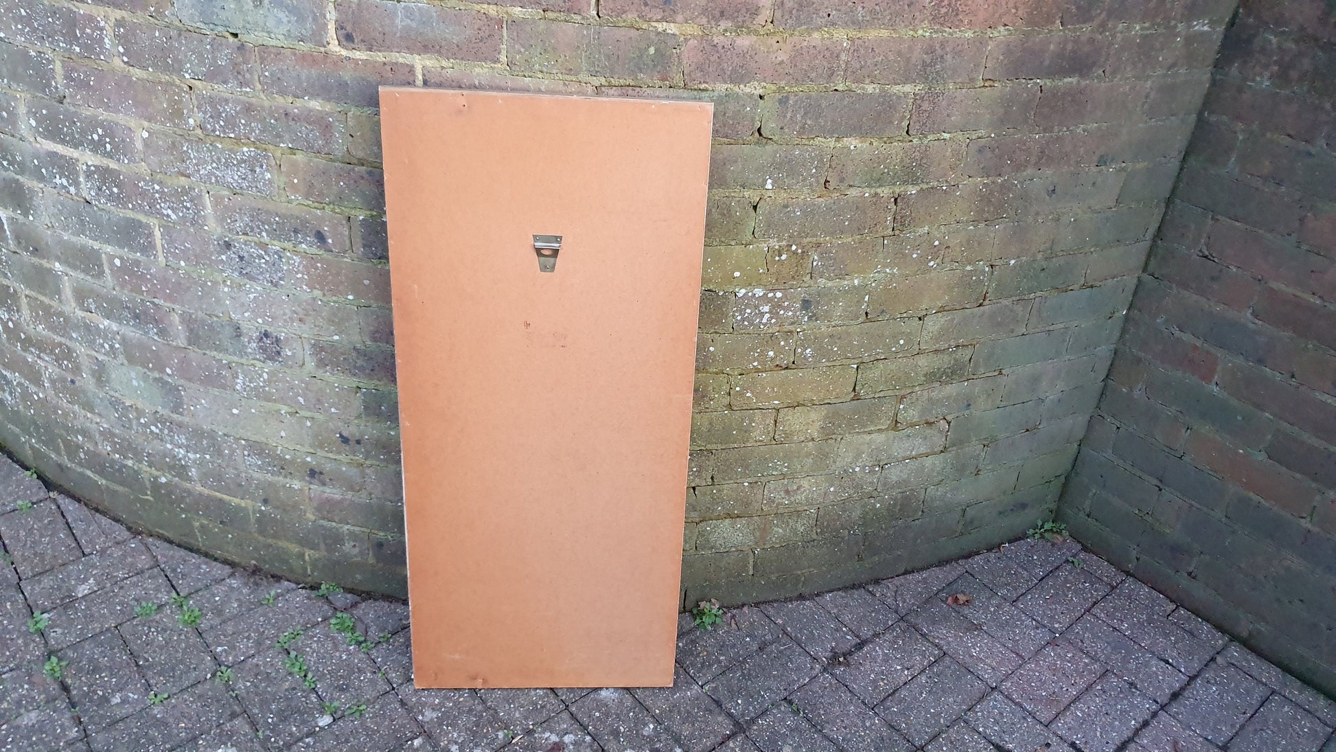 Long Large Vintage Painted and Gold Mirror 96 x 42 cm