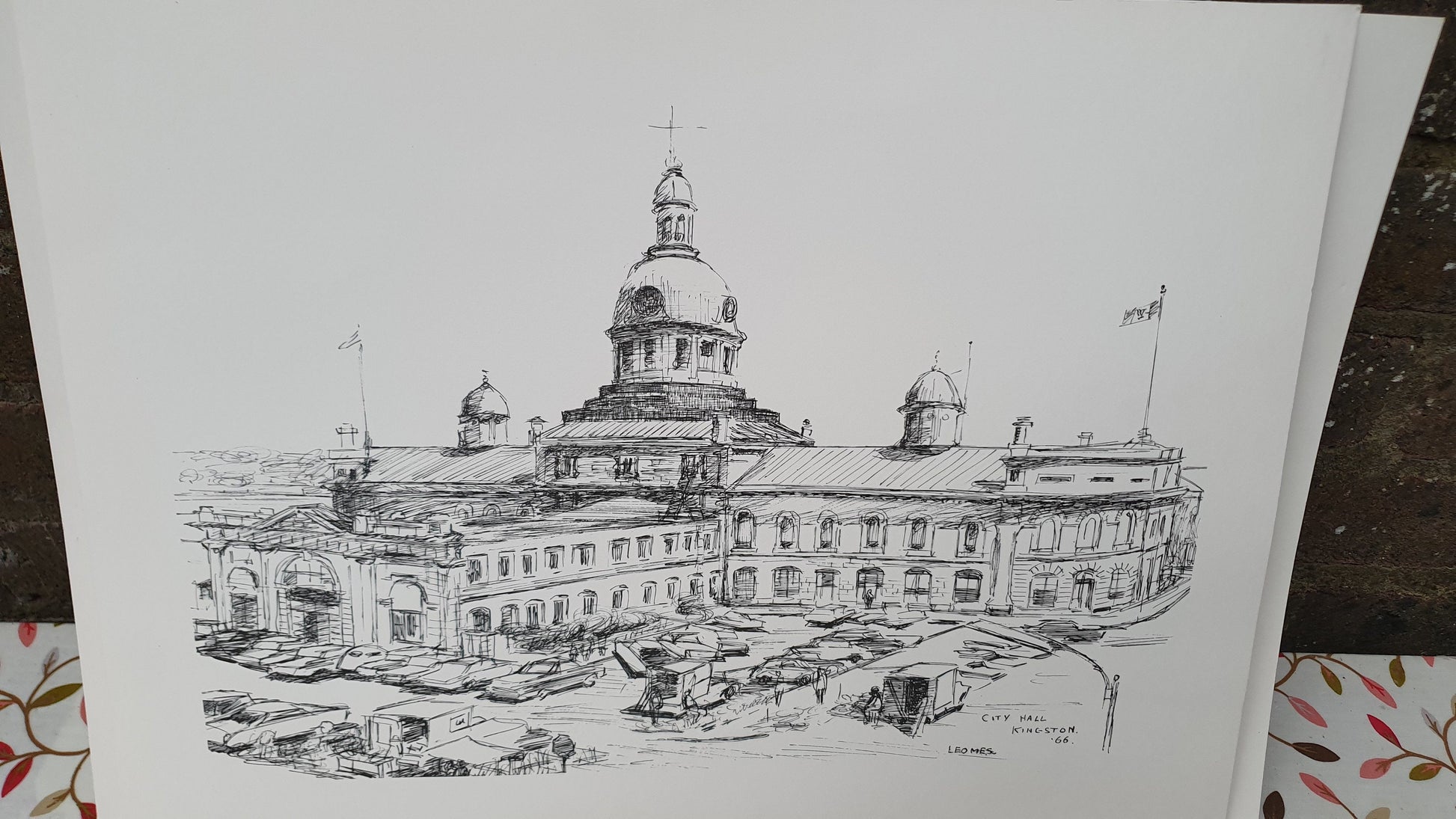 Kingston Ontario Canada Leo Mes Sketches Portfolio Centenary 1967 Prints Historical Etching Black & White