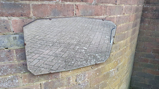 Vintage Retro Shaped Bevelled Wall Mirror 1950's Frameless.