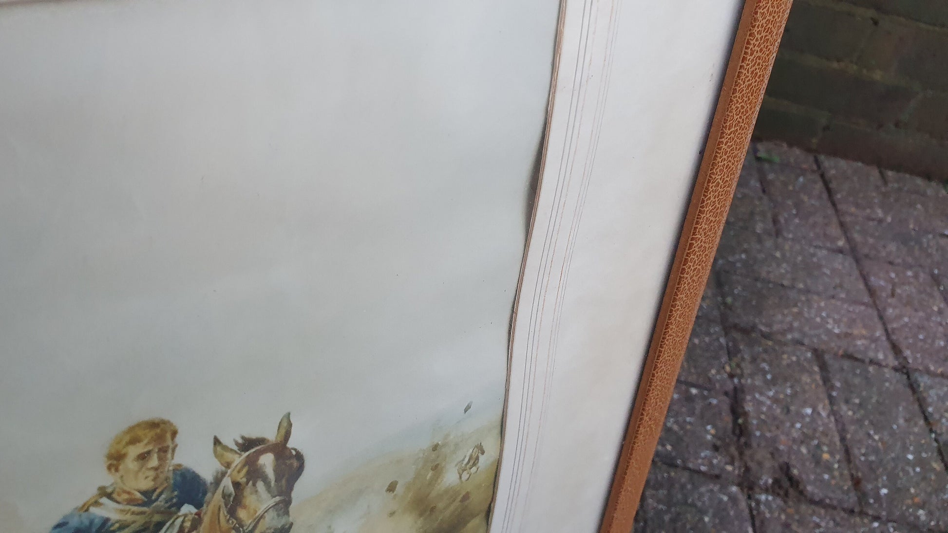 Huge W. B. Wollen Peninsula War Colour Art Print British Painting Napoleonic Battle Cavalry Guns Framed 73 x 55 cm