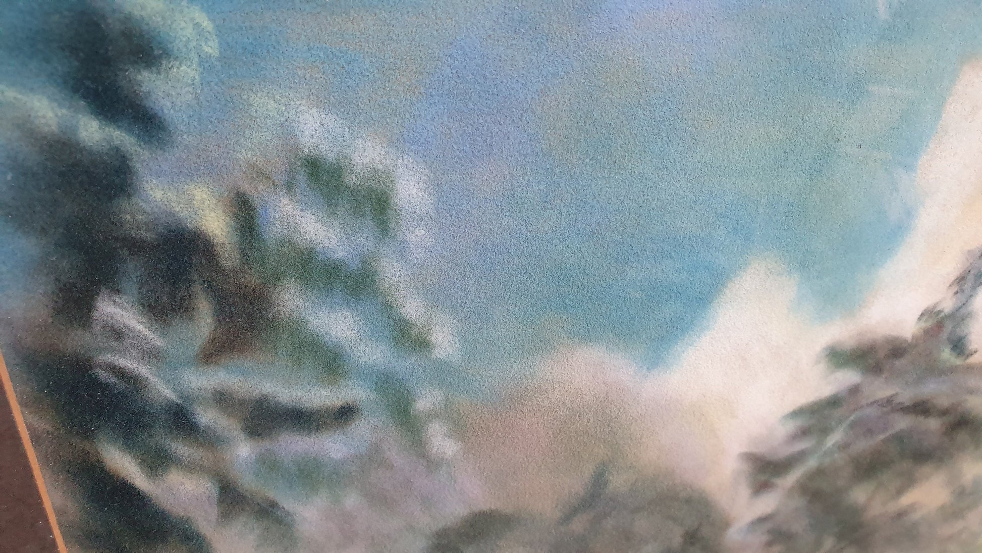 Huge Impressionist Woodland Landscape Original Vintage Watercolour Artwork Signed Gilt Framed 72 x 62.5