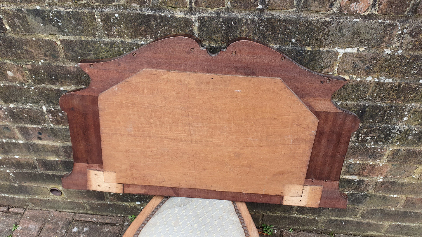 Early 20th Century Shaped Vintage Mahogany Wall Mirror