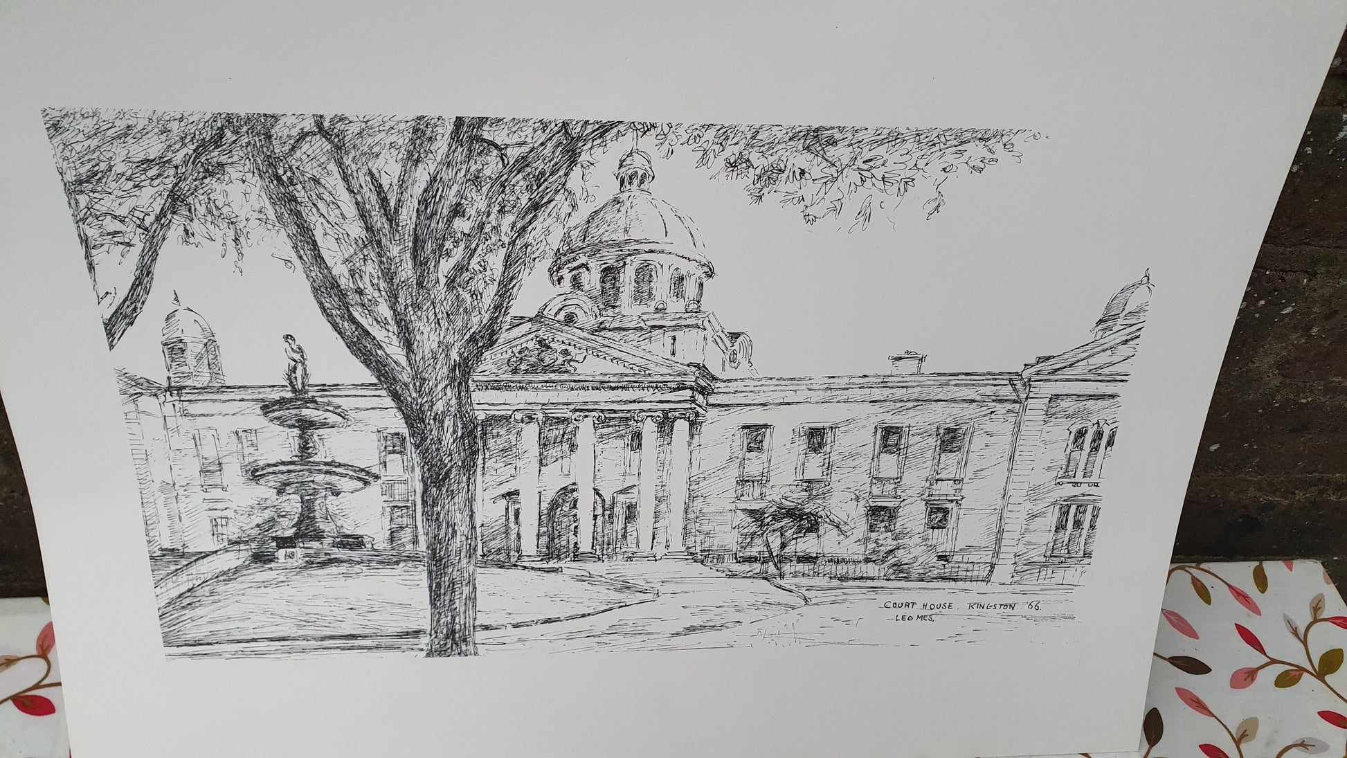 Kingston Ontario Canada Leo Mes Sketches Portfolio Centenary 1967 Prints Historical Etching Black & White