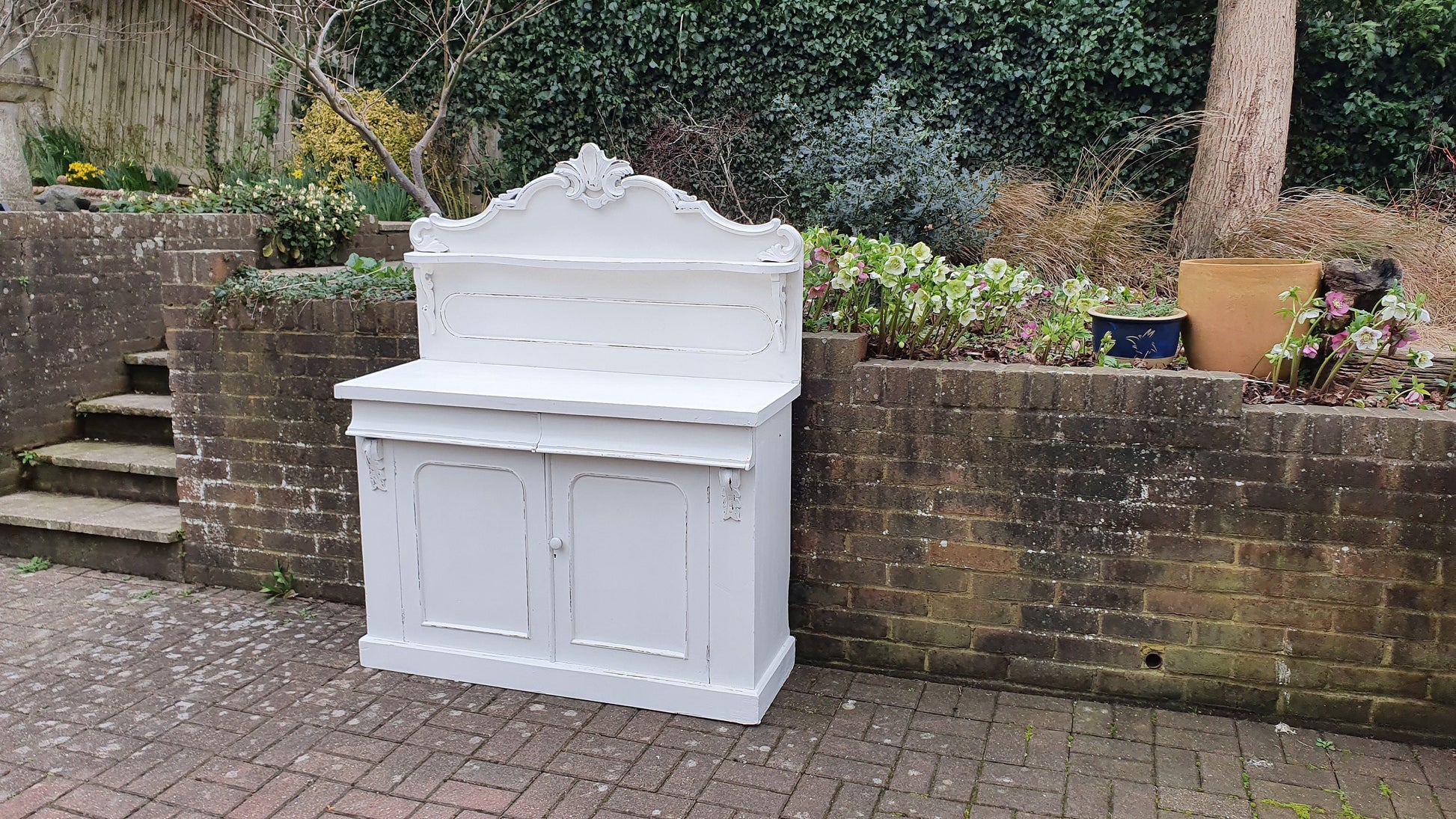 Stunning Vintage Painted Chiffoniere Sideboard Shabby Chic