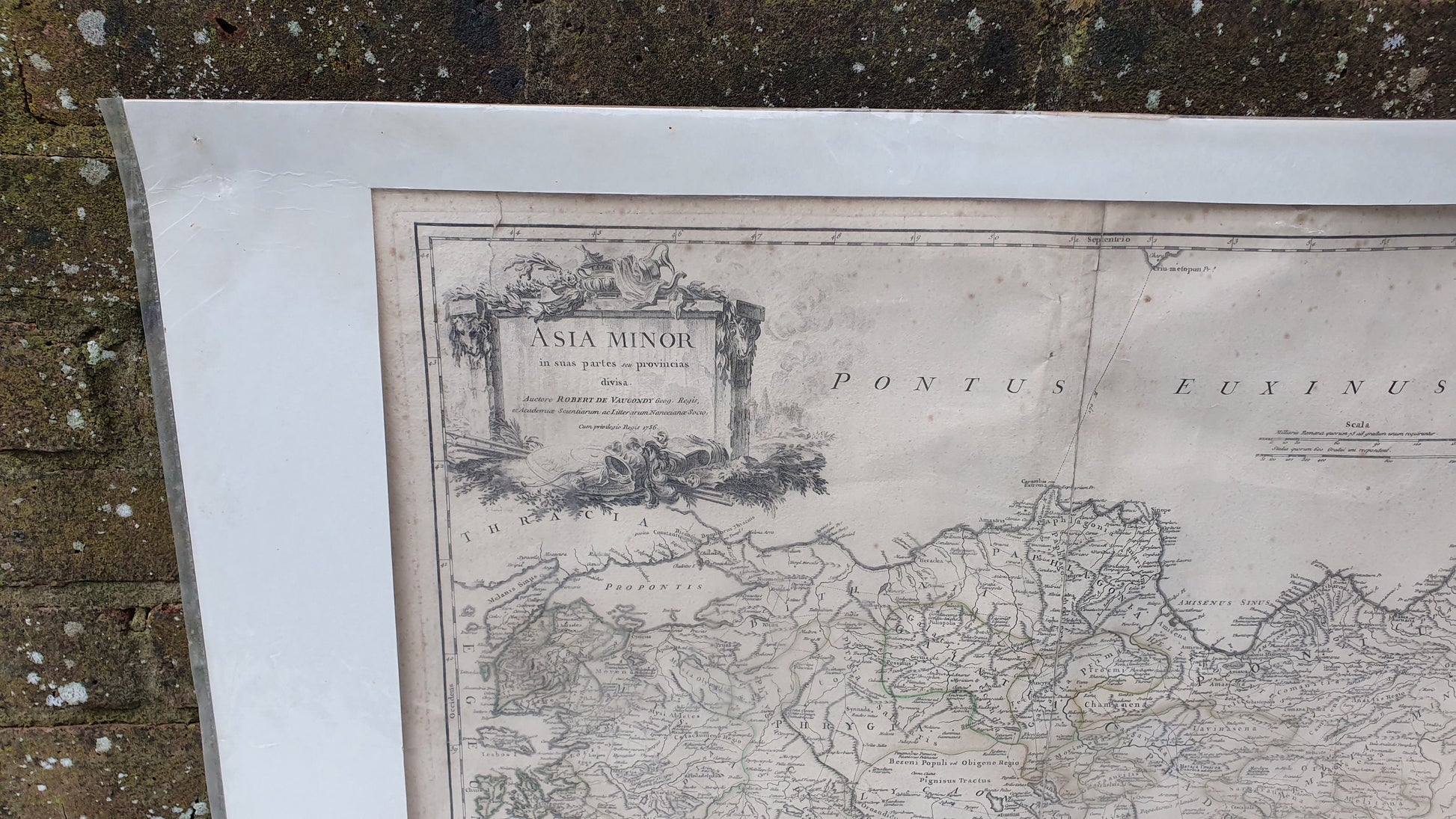 Huge Asia Minor Antique Georgian 1756 Map Anatolia Turkey Historical Cartography Engraving Mounted 84 x 59 cm 84 x 59 cm