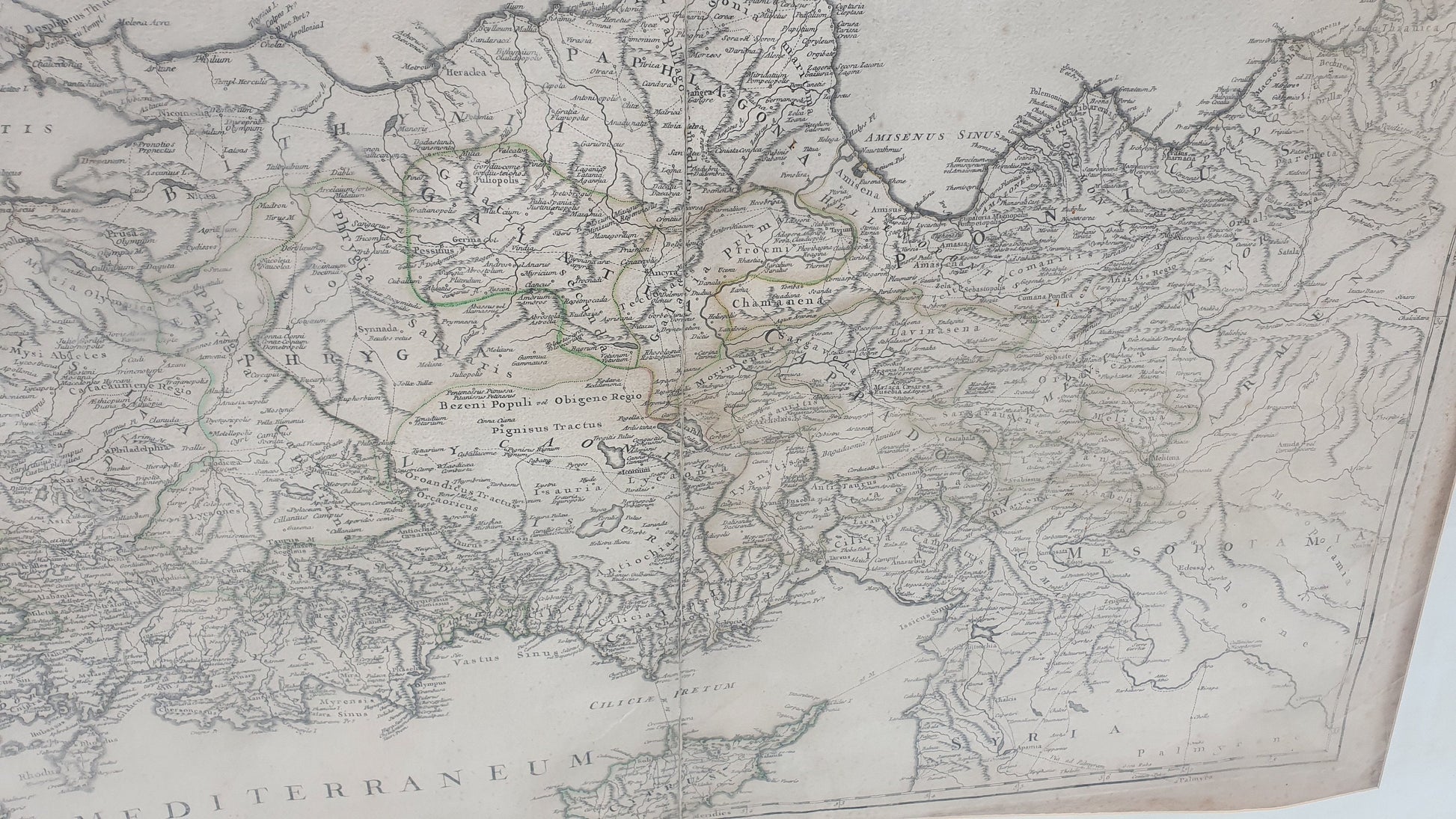 Huge Asia Minor Antique Georgian 1756 Map Anatolia Turkey Historical Cartography Engraving Mounted 84 x 59 cm 84 x 59 cm